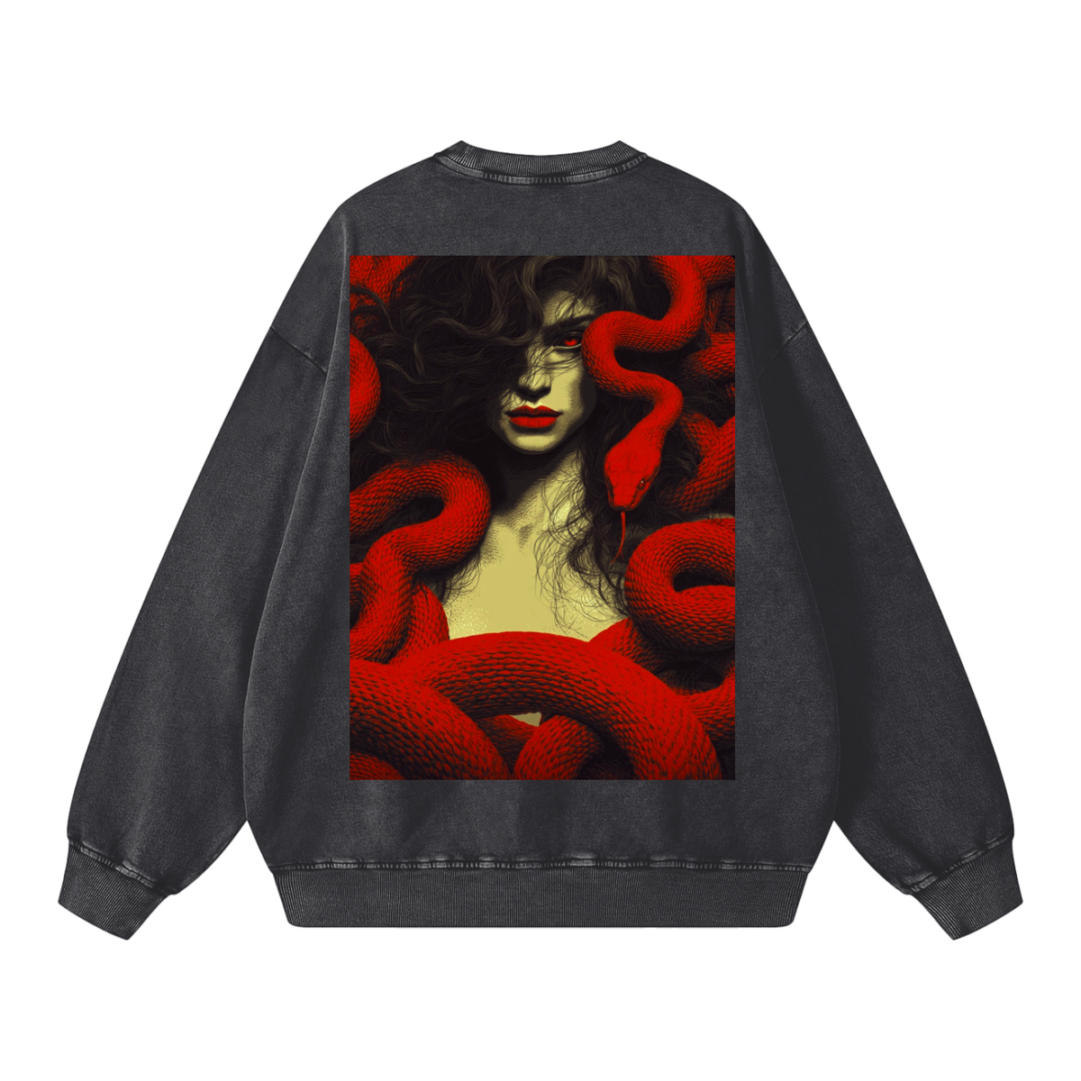 Lady in Red Oversized Crew